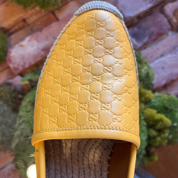 GUCCI Yellow Microguccissima Leather Espadrilles SZ 38.5 (8.5 US) - Picture 5 of 8